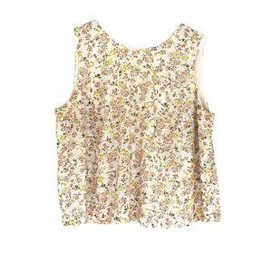 Loft Plus Cropped Eyelet Tank sz 16 Sheer Lined Cottagecore Bloomcore Fairy